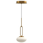 Tavira Pendant - Brushed Gold / Opal