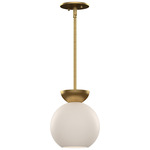 Arcadia Pendant - Brushed Gold / Opal / Brushed Gold
