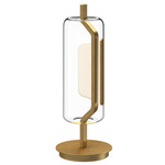 Hilo Table Lamp - Brushed Gold / Clear / White