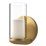 Birch Wall Sconce - Brushed Gold / Clear / White
