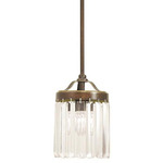 Ashton Mini Pendant - Palatial Bronze / Crystal