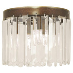 Ashton Ceiling Flush Mount - Palatial Bronze / Crystal