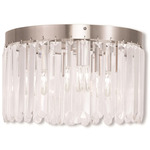 Ashton BN Ceiling Flush Mount - Brushed Nickel / Crystal