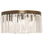 Ashton Ceiling Flush Mount - Palatial Bronze / Crystal