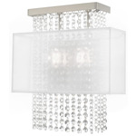 Bella Vista Wall Sconce - Brushed Nickel / Crystal