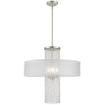 Bella Vista Chandelier - Brushed Nickel / Crystal