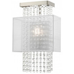 Bella Vista Wall Sconce - Brushed Nickel / Crystal