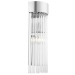 Norwich Tall Wall Sconce - Polished Chrome / Crystal
