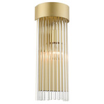 Norwich Tall Wall Sconce - Soft Gold / Crystal