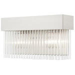 Norwich Bathroom Vanity Light - Brushed Nickel / Crystal