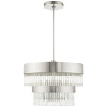 Norwich Chandelier - Brushed Nickel / Crystal