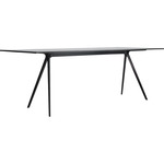 Baguette & Central Glass Dining Table - Black / Clear