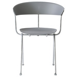 Officina Indoor/ Outdoor Chair - Galvanized / Grey Metallised