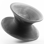 Spun Rotating Low Chair - Black / White
