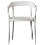 Steelwood Armchair - White / White