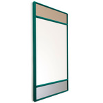 Vitrail Square Mirror - Green / Multicolor