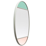 Vitrail Oval Mirror - Grey / Multicolor