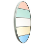 Vitrail Round Mirror - Light Grey / Multicolor