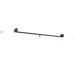 Ambrosia Double Wall Sconce - Matte Black / Opal