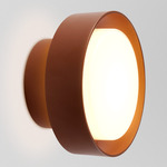 Plaff-On! Outdoor Wall Sconce - Rust Brown / Opal