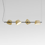 Tam Tam Linear Pendant - Black / Olive Yellow