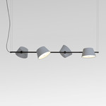 Tam Tam Linear Pendant - Black / Silver Grey