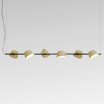 Tam Tam Linear Pendant - Black / Olive Yellow