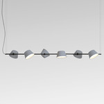 Tam Tam Linear Pendant - Black / Silver Grey