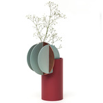 Delaunay Vase - Terracotta Red / Blue