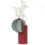 Delaunay Vase - Terracotta Red / Blue