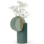 Delaunay Vase - Aquamarine / Celery Green