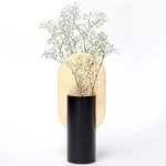 Genke Vase - Black / Brass