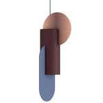 Suprematic Pendant - Sangria / Pigeon Blue / Copper