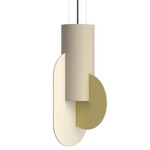 Suprematic Pendant - Beige / Ivory / Brass