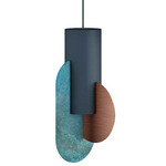 Suprematic Pendant - Ocean Blue / Oxidized Copper / Copper