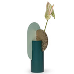 Yermilov Vase - Ocean Green / Sage / Hammered Brass