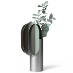 Gabo Vase - Stainless Steel / Celery Green