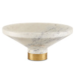 Vincent Marble Bowl - Brass / White
