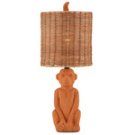 King Louie Table Lamp - Terracotta / Rattan