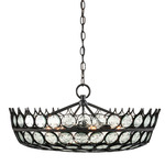 Augustus Chandelier - Satin Black / Clear