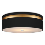 Serenity Ceiling Light - Contemporary Gold Leaf/ Black / White