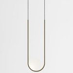 Apogee Pendant - Brushed Brass / Frosted
