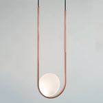 Apogee Pendant - Brushed Copper / Frosted