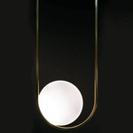 Apogee Pendant - Brushed Brass / Frosted