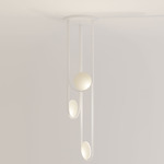 Ellipse Chandelier - White / Frosted