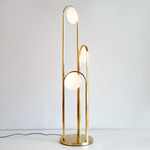 Ellipse Floor Lamp - Brushed Brass / Frosted