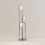 Ellipse Floor Lamp - Brushed Stainless Steel / Frosted