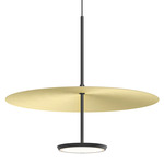 Sky Dome Pendant - Matte Black / Brushed Brass