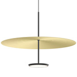 Sky Dome Pendant - Matte Black / Brushed Brass