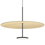 Sky Dome Pendant - Matte Black / White Oak